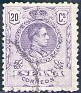 Spain 1909 Alfonso XIII 20 CTS Violeta Edifil 273. España 1909 273 u. Subida por susofe